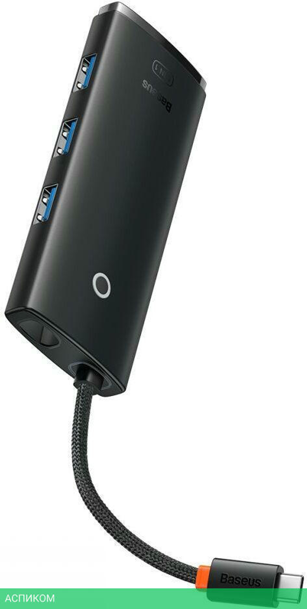 USB-хаб Baseus Lite Series Black (WKQX030301)