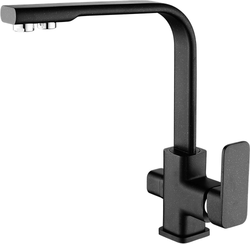 12025-C Смеситель (ЧЕРНЫЙ)с фильтром "GANZER"  (10/1шт)