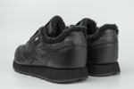 Кроссовки Reebok Classic Leather Fur Triple Black 2
