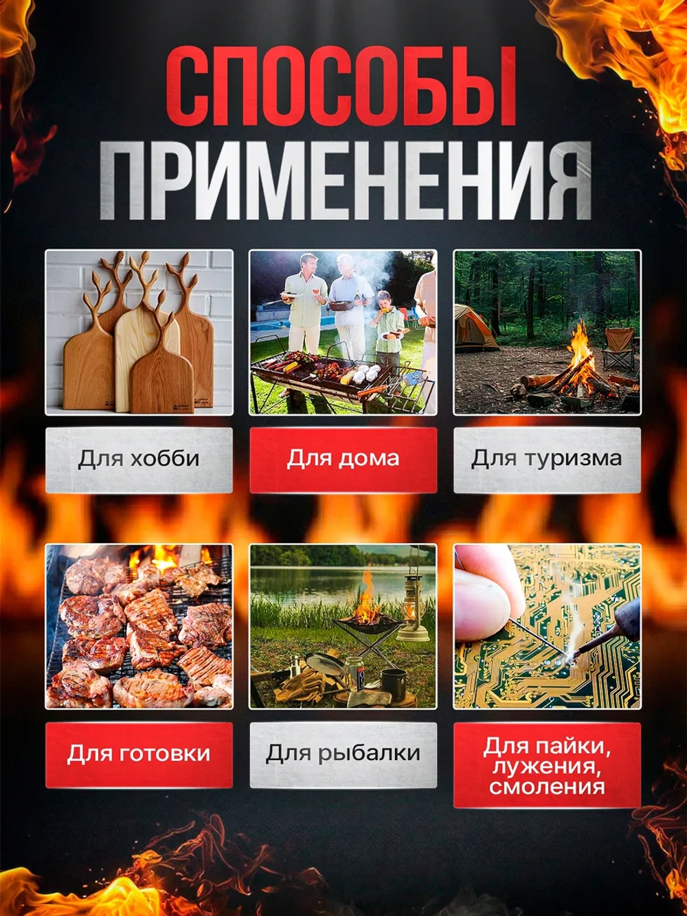 Паяльная лампа для газового баллона с пьезоподжигом