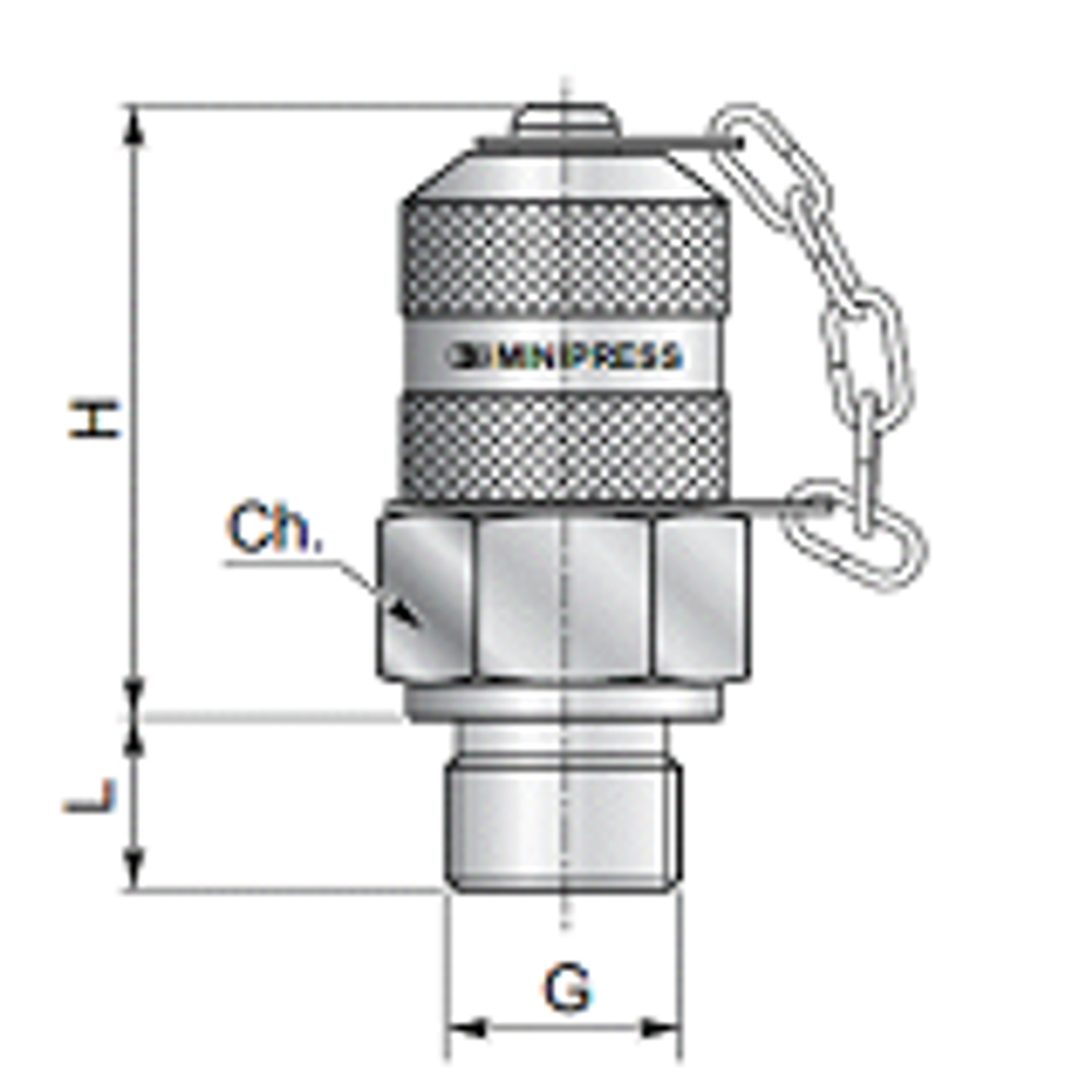 КТ 16x2 - BSPP (Ш) 1/8 flat face (металл.)