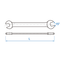 Ключ рожковый 14 x 17 мм KING TONY 19001417