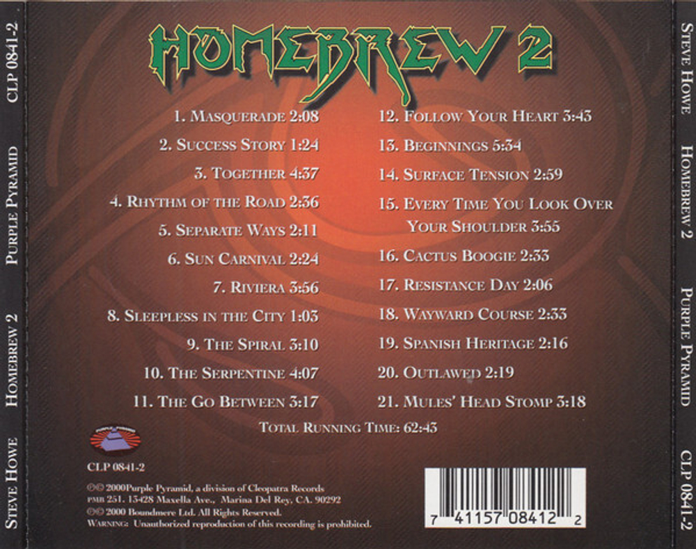 Steve Howe / Homebrew 2 (CD)