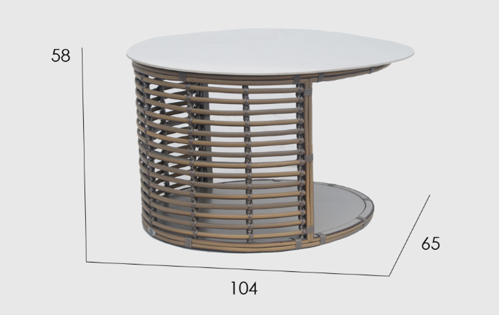 Столик кофейный стеклянный Tagliamento Grazia