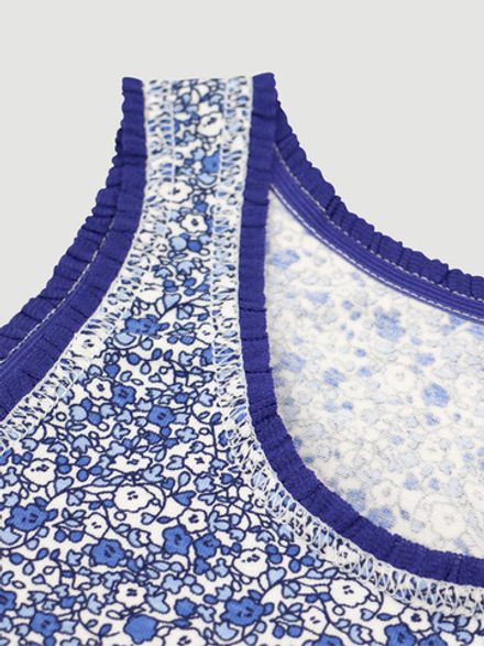 Майка для девочки Mjölk Сет из 3х штук, Blue Flowers