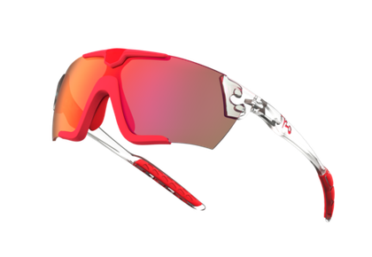 Спортивные очки 720armour Kamikaze Pro / Translucent Cool Vista Temple Red Rubber / Matte Carmine Gasket / HC Red Black Lens