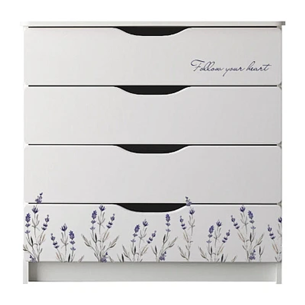 Комод детский с пеленальной доской Indigo Baby Line 800/4 ЛДСП, МДФ лаванда