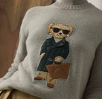 Кашемировый свитер с нашивкой Racing Green Trench Polo Bear от Ralph Lauren Collection
