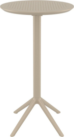 Комплект пластиковой барной мебели Siesta Contract Sky Folding Bar 60 Air, бежевый