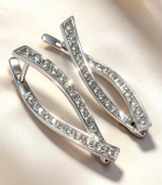 Ювелирные серьги из серебра 925 пробы