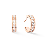 Серьги-пусеты Coeur de Lion Crystal-Rose gold 0131/21-1822