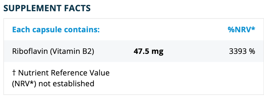 Metabolics - Vitamin B2 (Riboflavin 5 Phosphate) 60 capsules