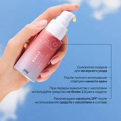 PSA GOALS Multi Acids & Probiotics Perfecting Night Serum Ночная мультикислотная сыворотка с пробиотиками, 30 мл