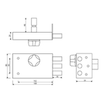 Замок накладной дверной, Аллюр, ЗН 1-5 А