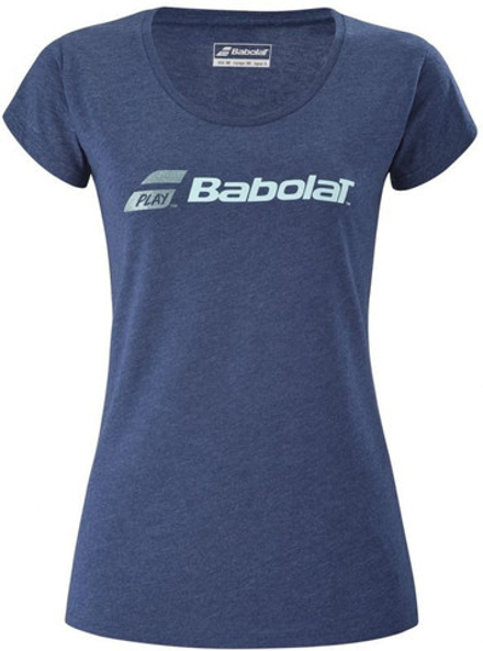 Женская теннисная футболка Babolat Exercise Glitter Tee W - небесный