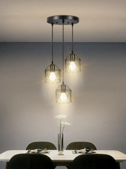 Люстра потолочная подвесная Лофт светильник на кухню, в гостиную и спальню,E27,регулировка длины,AYHOME