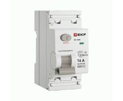 УЗО ВД-100N 2P 25А 30мА тип AC эл-мех 6кА PROXIMA EKF