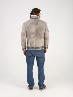 Дубленка натуральная куртка зимняя авиатор пилот