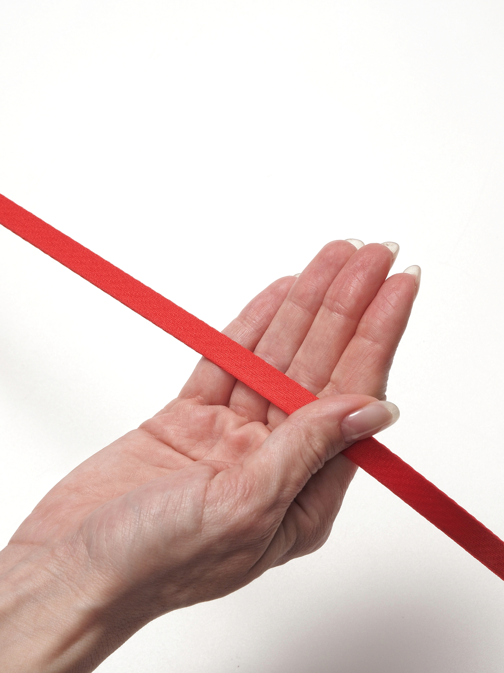 Туннельная лента красная бесшовная ширина 10 мм