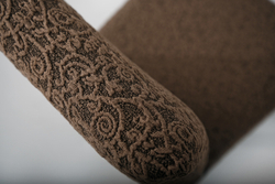 Чехол на стул без оборки Жаккард, цвет Кофе с молоком