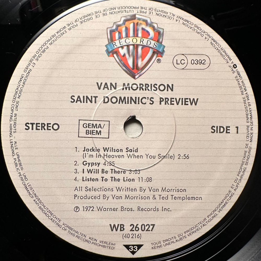 Van Morrison - Saint Dominic's Preview (Германия)