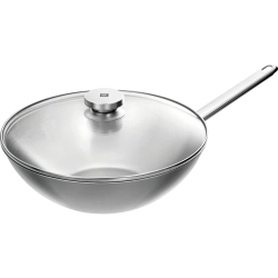 Zwilling Стальной вок 30 см с крышкой индукционный