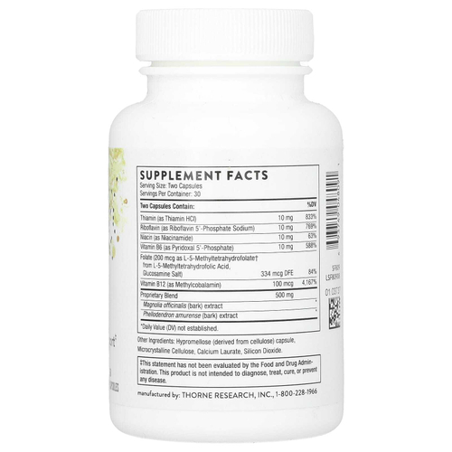 Thorne, средство для поддержки аппетита и стресса, 60 капсул