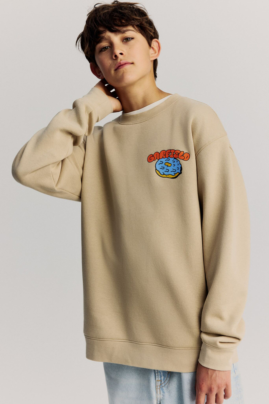 H&M Толстовка с принтом, бежевый