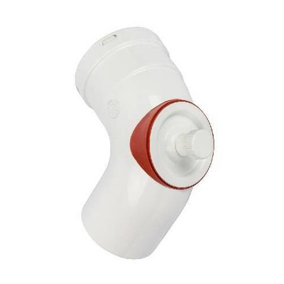 Отвод 90° с инспекционным патрубком для раздельного дымохода STOUT D80 мм