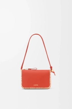 Loewe Сумка Rio из классической телячьей кожи и рафии, оранжевый