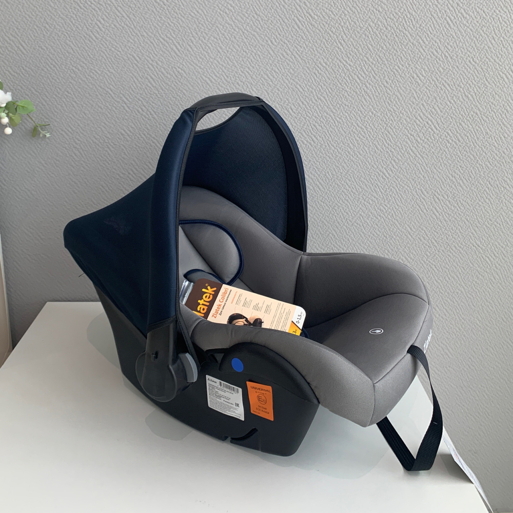Детское автомобильное кресло ZLATEK "Colibri" сапфирово-серый, 0-1,5 лет, 0-13 кг, группа 0+