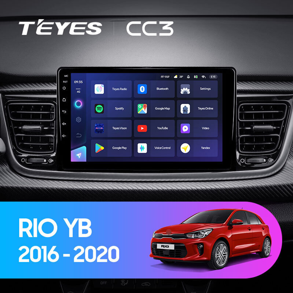 Teyes CC3 9" для KIA Rio YB 2016-2020