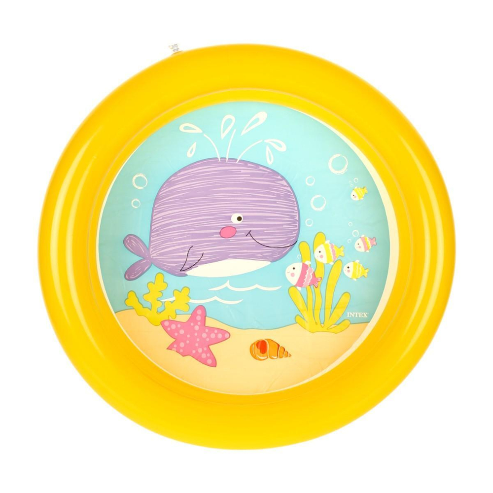Бассейн надувной "Морские обитатели" 61*15см, цв. желтый 533013 (Intex)