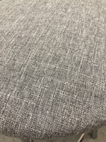 Табурет Сфера каркас хром основание круг рогожка серая