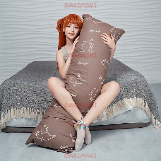 Дакимакура подушка кот длинная арт. 0019