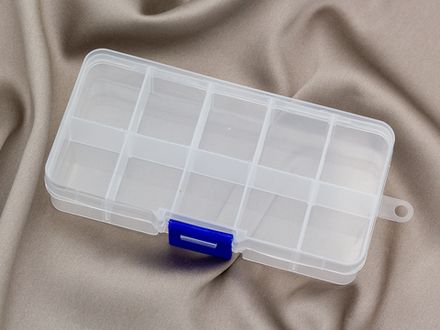 Коробочка для бисера и мелочей с крышкой, 10ячеек