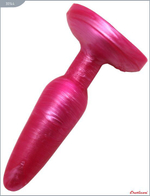 Розовая гелевая анальная пробка - 16 см.