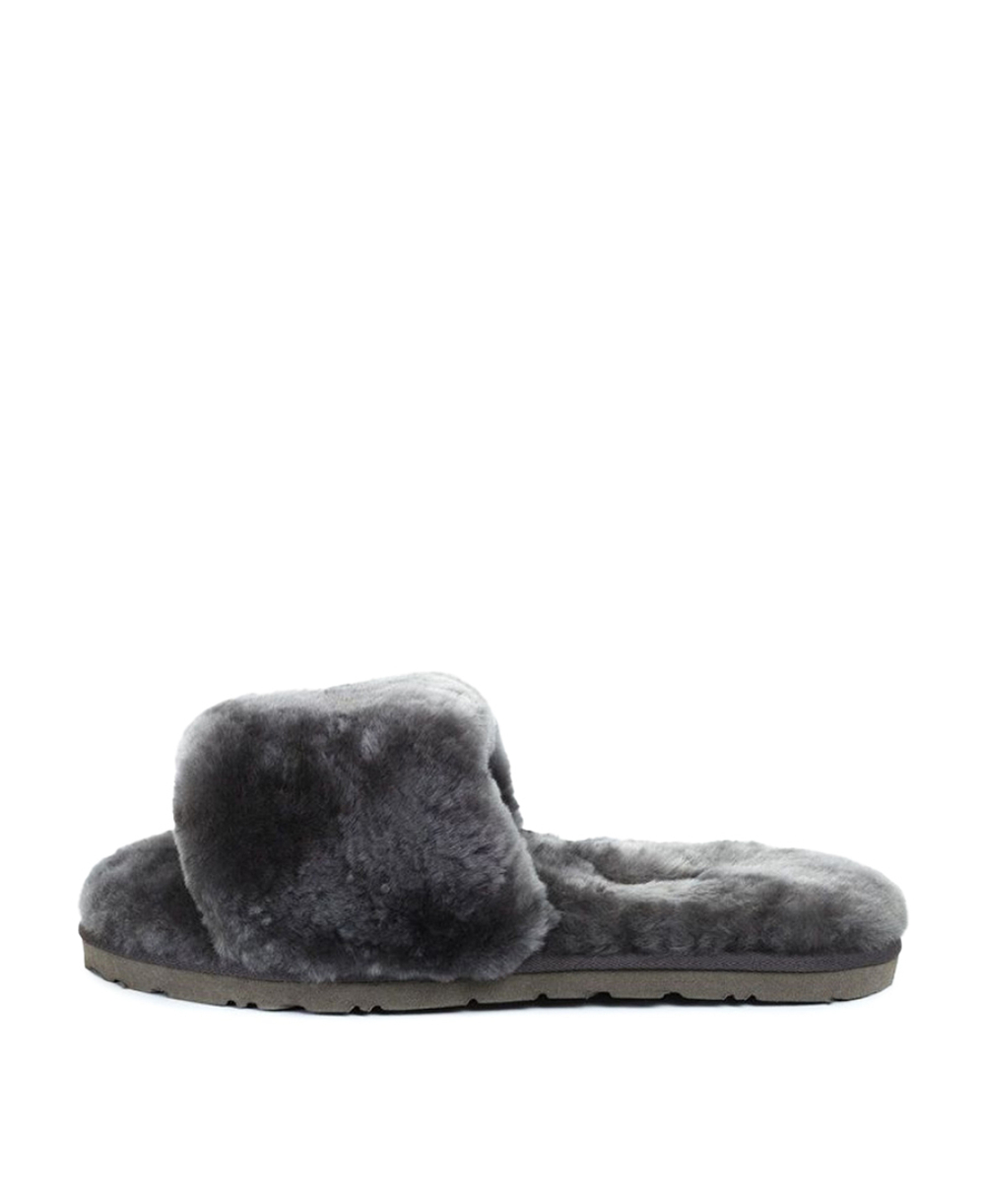 FLUFF SLIDE SLIPPER-grey