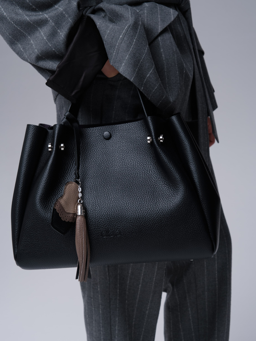 Кожаная сумка Vasilisa DBR 31210 черный/рокфор