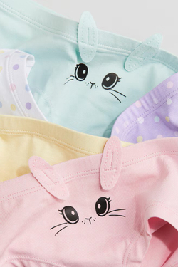 H&M Набор из пяти пар трусиков, светло-розовый