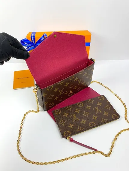 Клатч Louis Vuitton Felicie канва Monogram коричневый