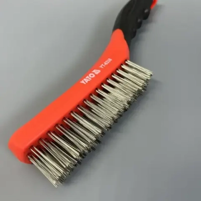 Корщетка ручная усиленная, 4 ряда, нержавейка, 260мм