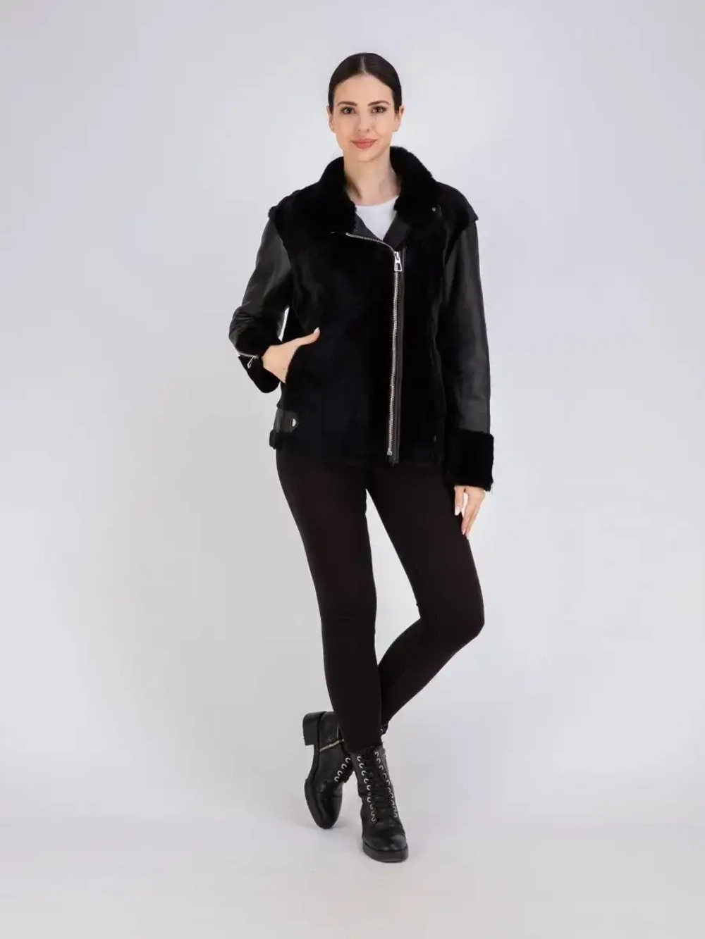 Дубленка натуральная короткая зимняя Турция