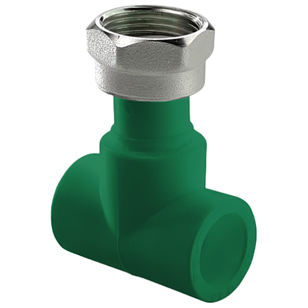 Тройник ПП AntiFire с накидной гайкой D32-3/4"-32 Green 034051