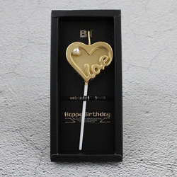 Свеча для торта «Сердце», 8 см