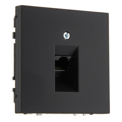 Компьютерная розетка RJ 45 LIREGUS MODERN IKL-001-01.M/SWM чёрный матовый