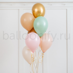 Фонтан шаров "Золотой акцент пастели"