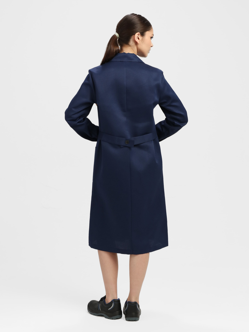 Халат женский Лигор (тк.Смесовая,210), т.синий/васильковый