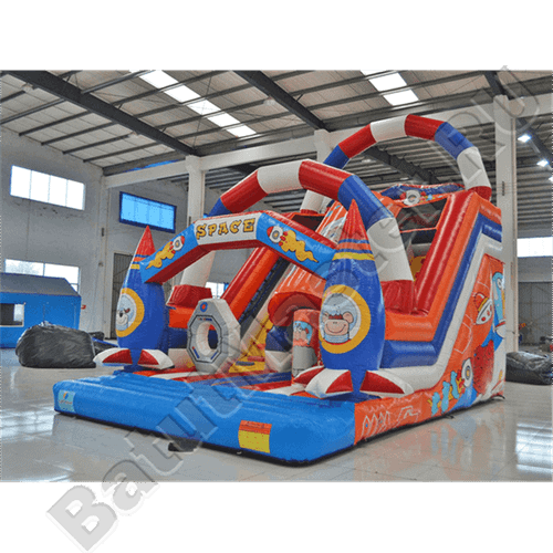 Коммерческий надувной батут "Новая ракета" 8*5*6 м