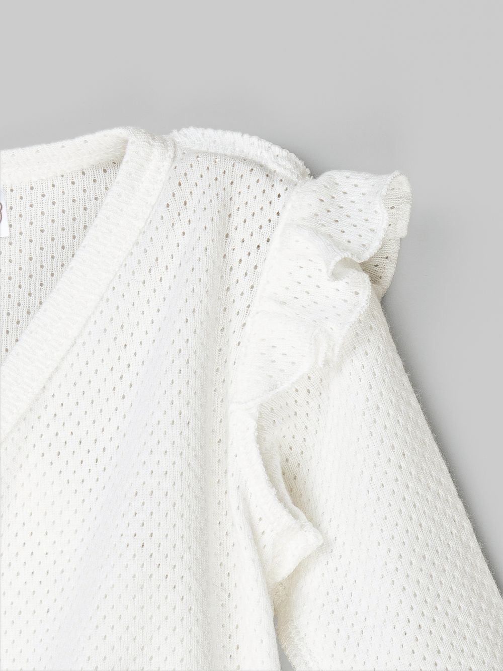 Слип на кнопках с крылышками "Молоко" из ажурного хлопка 0+